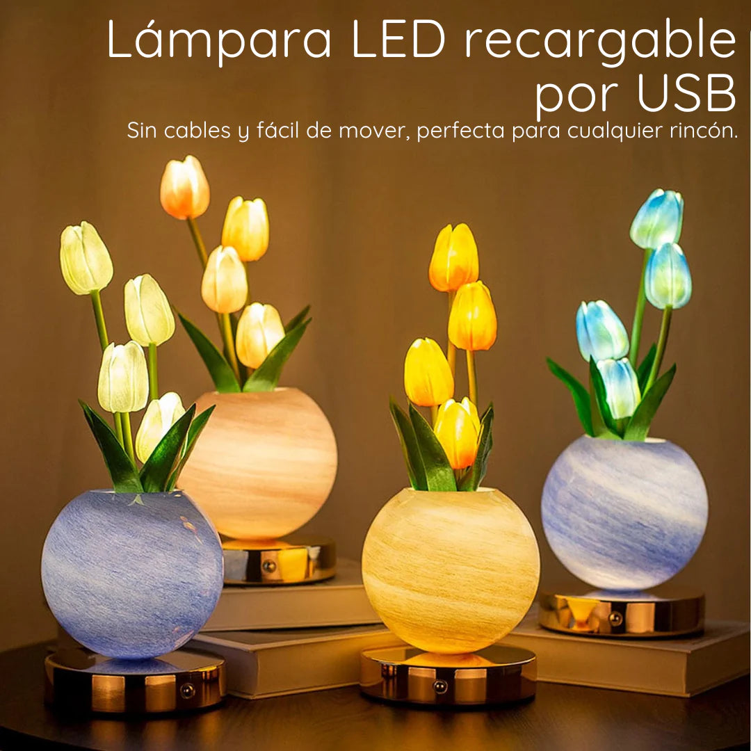 Tuliva™ – Lámpara decorativa LED en forma de tulipán
