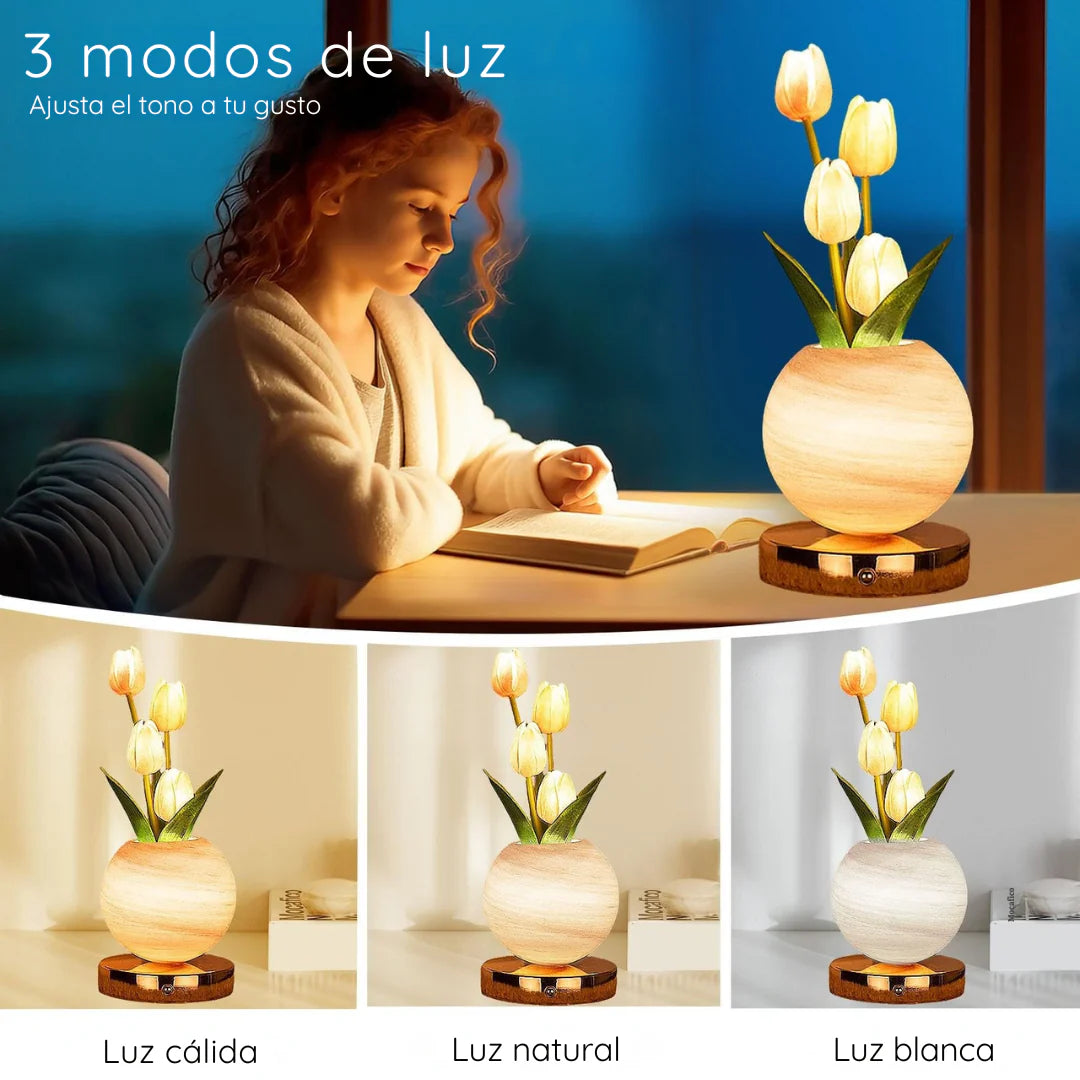 Tuliva™ – Lámpara decorativa LED en forma de tulipán