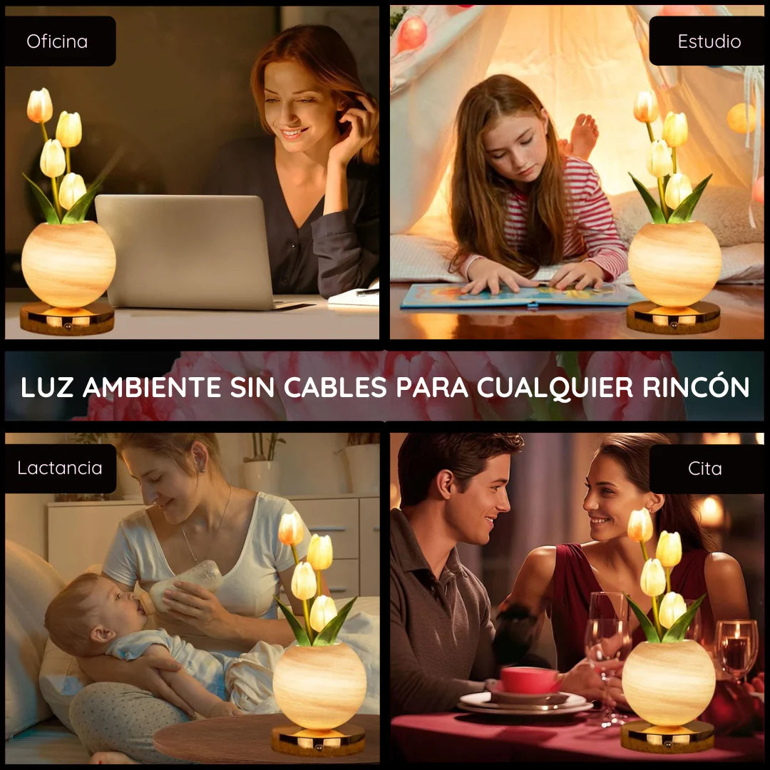 Tuliva™ – Lámpara decorativa LED en forma de tulipán